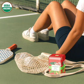 Life Plus Style Gourmet Hot brew Peach Green Tea invites a soothing, lightly caffeinated afternoon ritual.