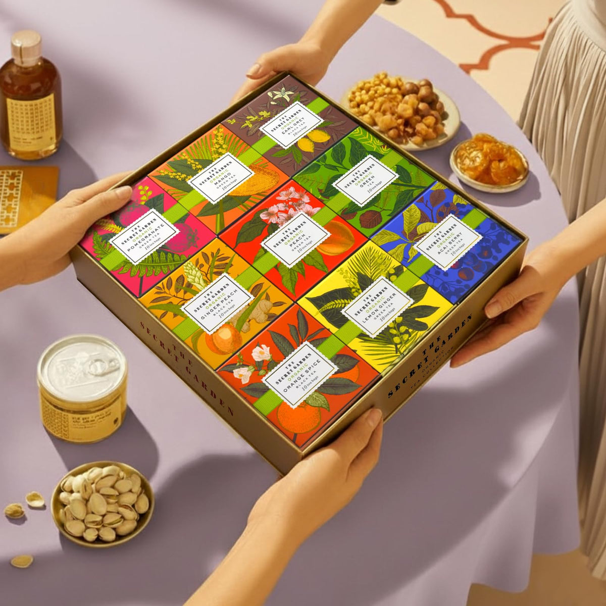 Life Plus Style Gourmet nine-flavor tea collection for tasting at home.