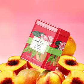 Life Plus Style Gourmet Peach Green Tea bags closeup highlights real peach flavor and convenient daily use.
