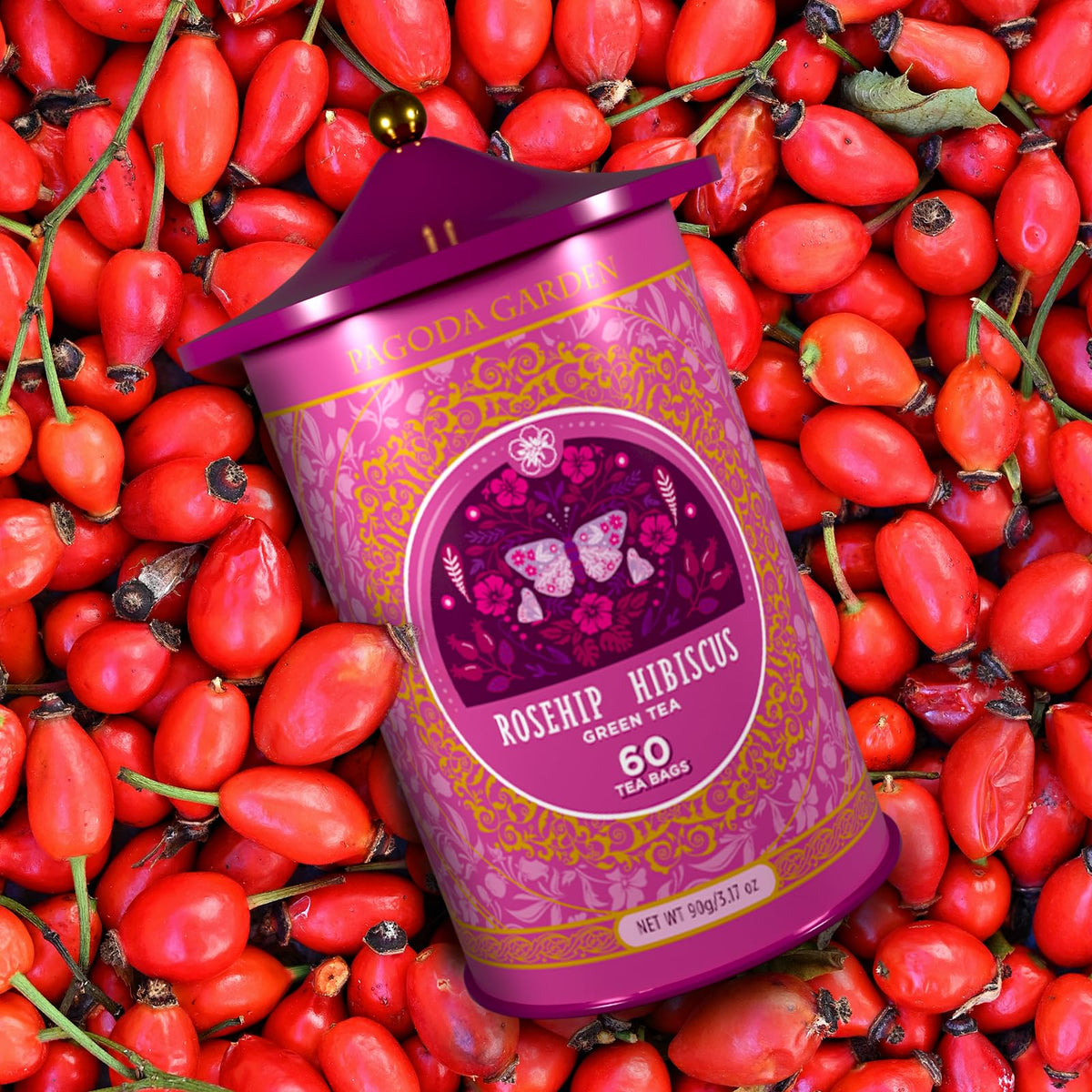 Life Plus Style Gourmet rosehip hibiscus green tea brew ready to sip