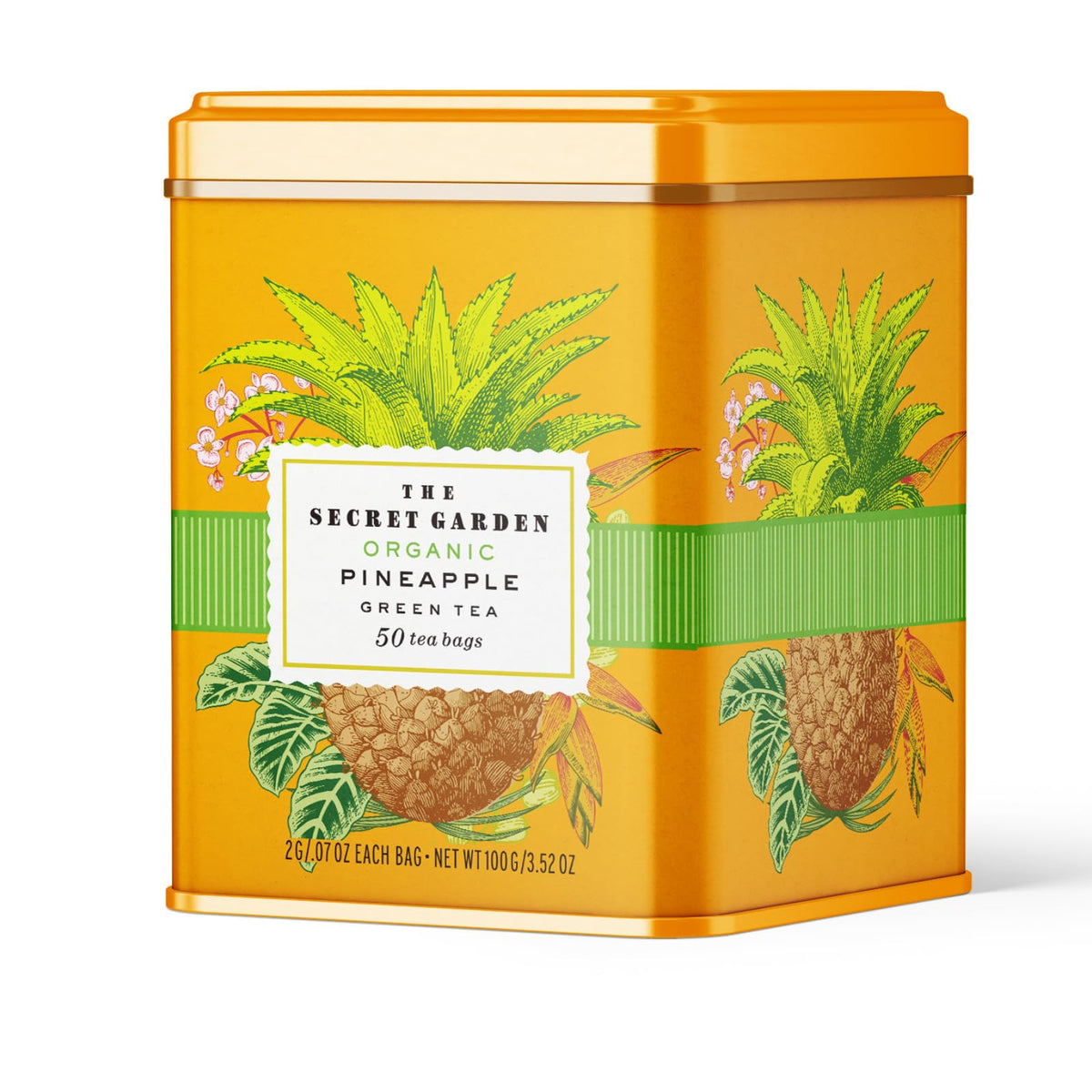Life Plus Style Gourmet Secret Garden Pineapple Green Tea bag delivers tropical aroma for hot or iced brews
