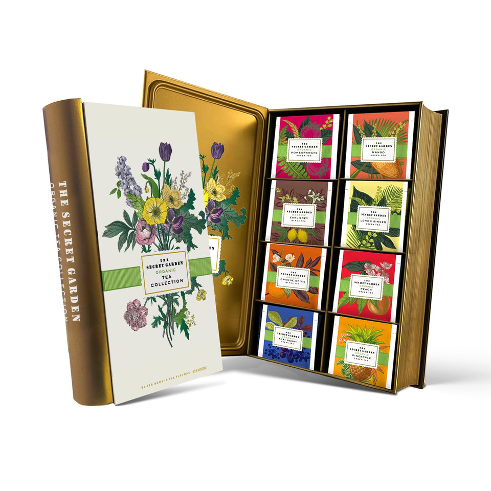 Life Plus Style Gourmet Secret Garden tea gift set box highlights premium blends for gifting.