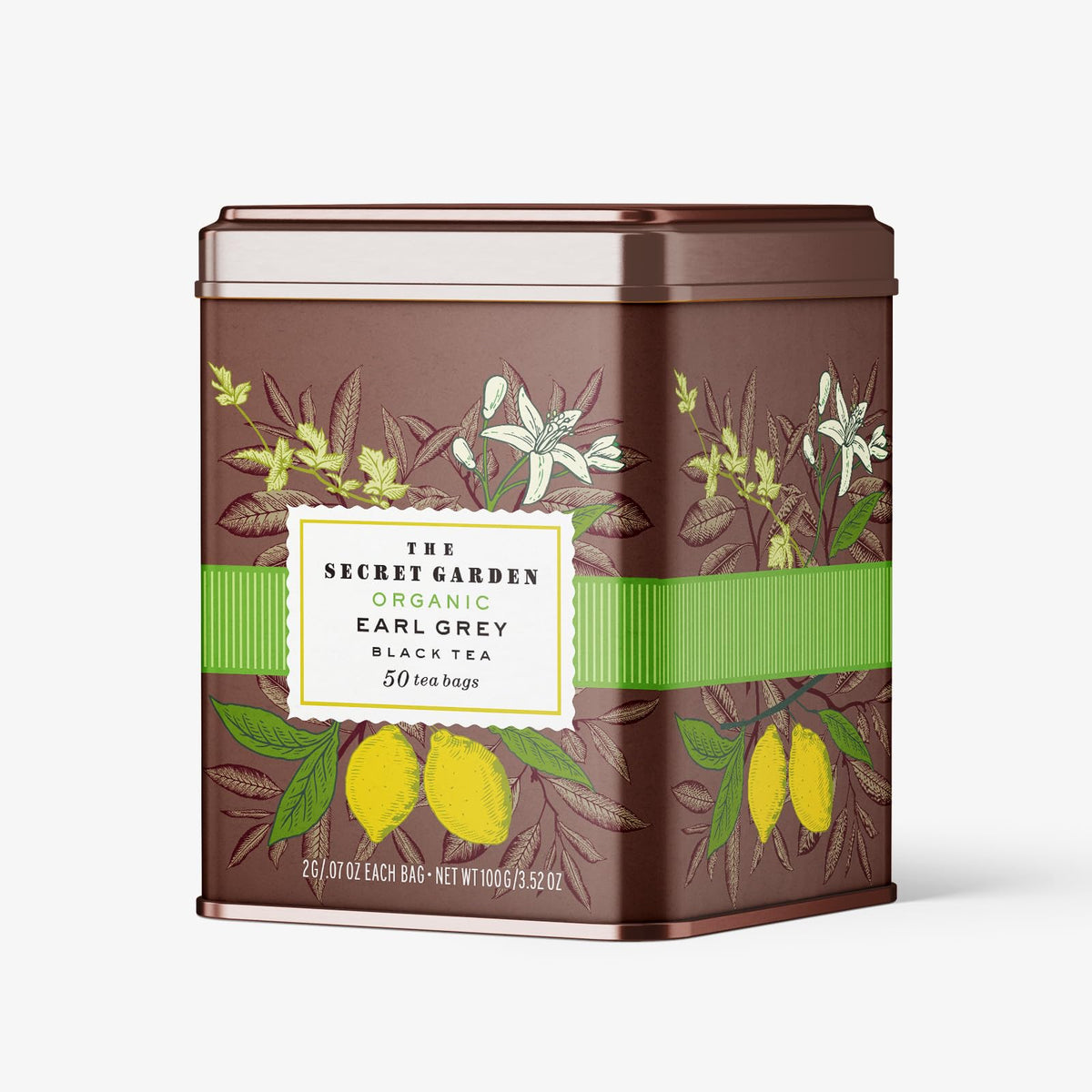 Life Plus Style Gourmet Secret Garden Earl Grey tea leaves close-up, premium organic blend.
