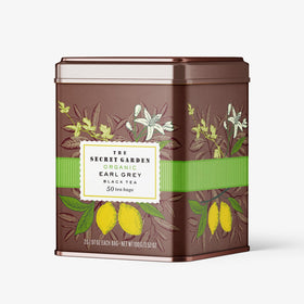 Life Plus Style Gourmet Secret Garden Earl Grey tea leaves close-up, premium organic blend.