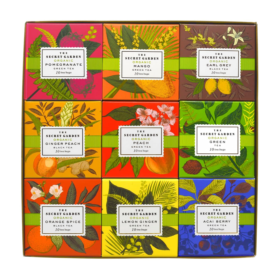 Life Plus Style Gourmet Secret Garden tea set box for gifting and variety.