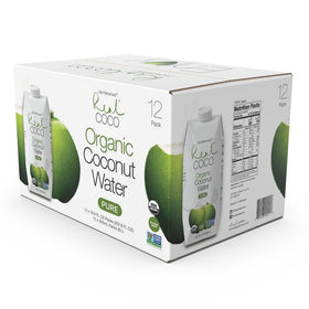 Coconut water glass with Real Coco highlights clean, plant-based hydration