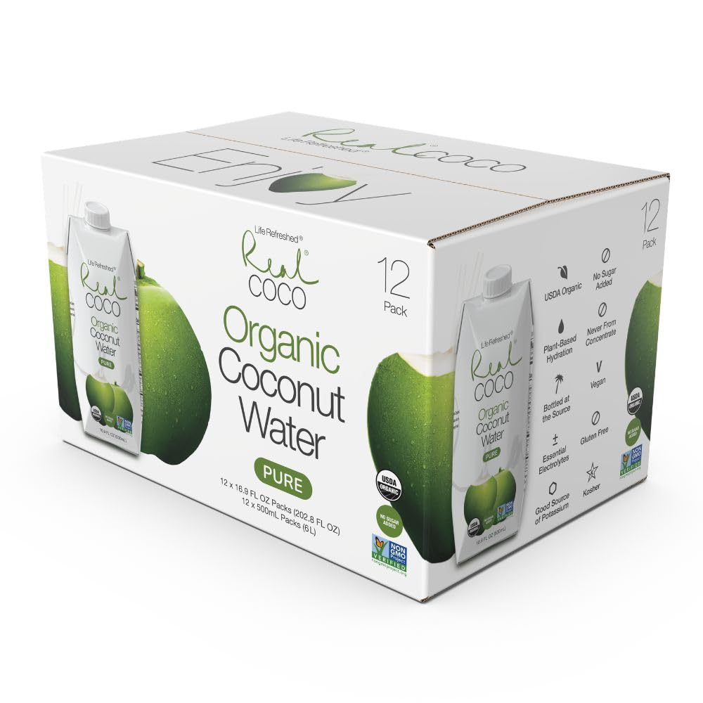 Pouring Real Coco coconut water delivers refreshing electrolytes after workouts
