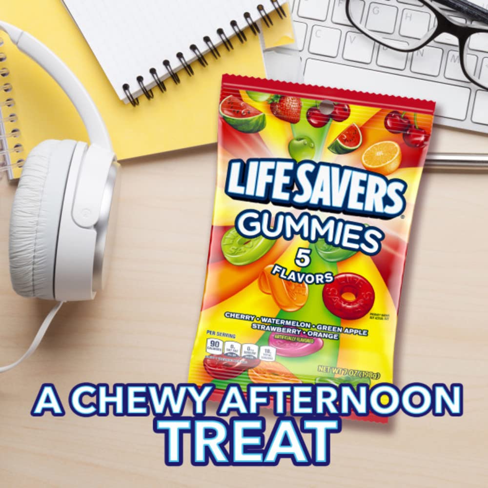 Life Savers Gummies 4th of July party centerpiece with bright color.