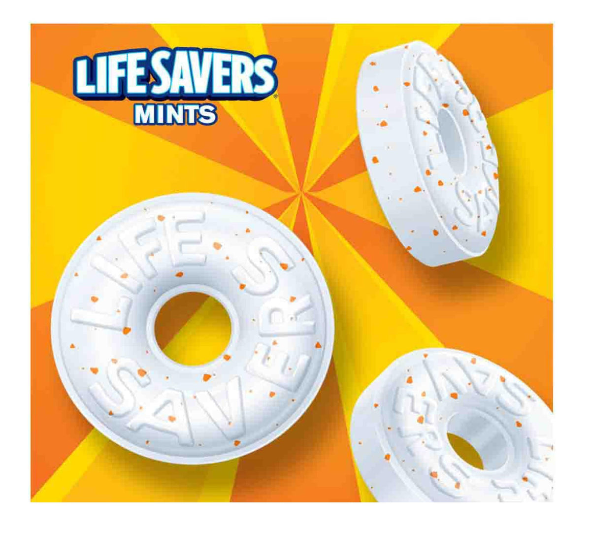 Life Savers Orange Mint office snack option for quick refreshing moment.