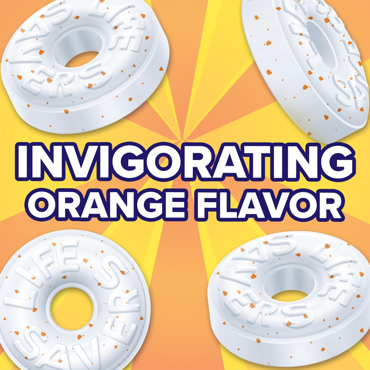 Life Savers Orange Mints 12-pack for pantry stocking and quick flavor pick-me-ups.