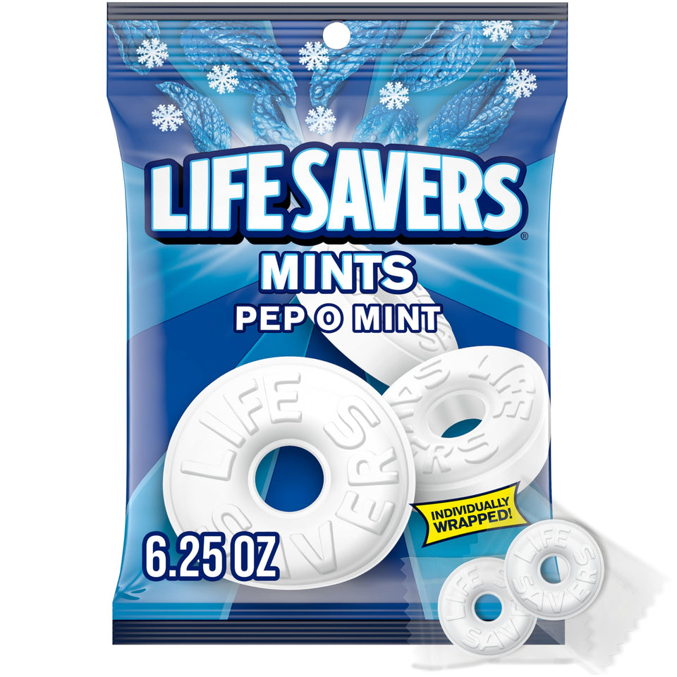 Life Savers Pep O Mint pack offers convenient on-the-go snacking.