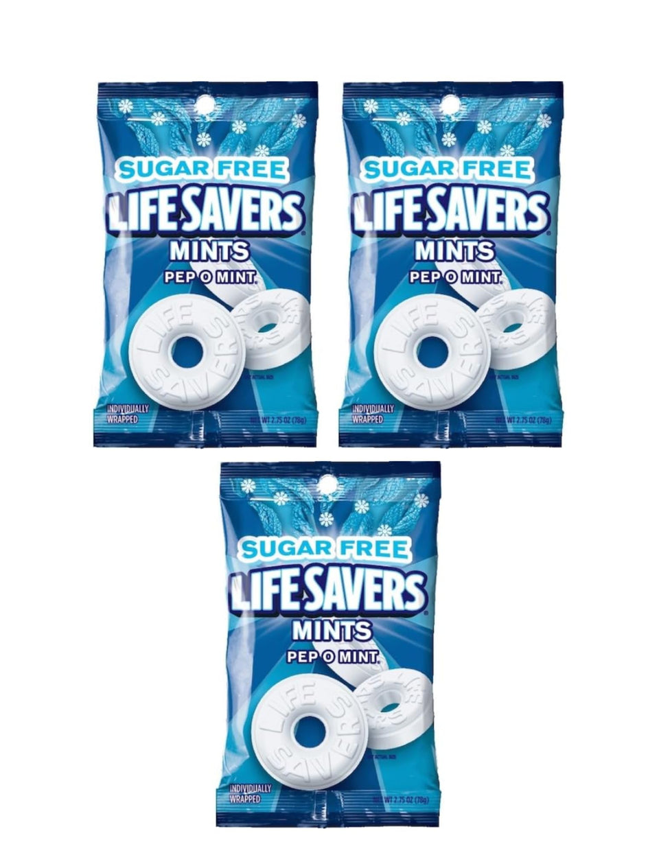 Life Savers Sugar Free Peppermint pack-3: refreshing breath on the go