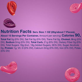 Life Savers Wild Berries gummies showcase soft chewy texture.