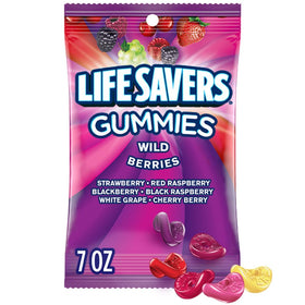 Life Savers Wild Berry Gummies in a festive box, ideal for sharing at gatherings.