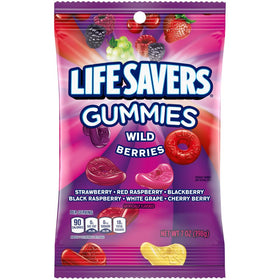 Life Savers Wild Berry Gummies, individually wrapped for fresh on-the-go snacking.