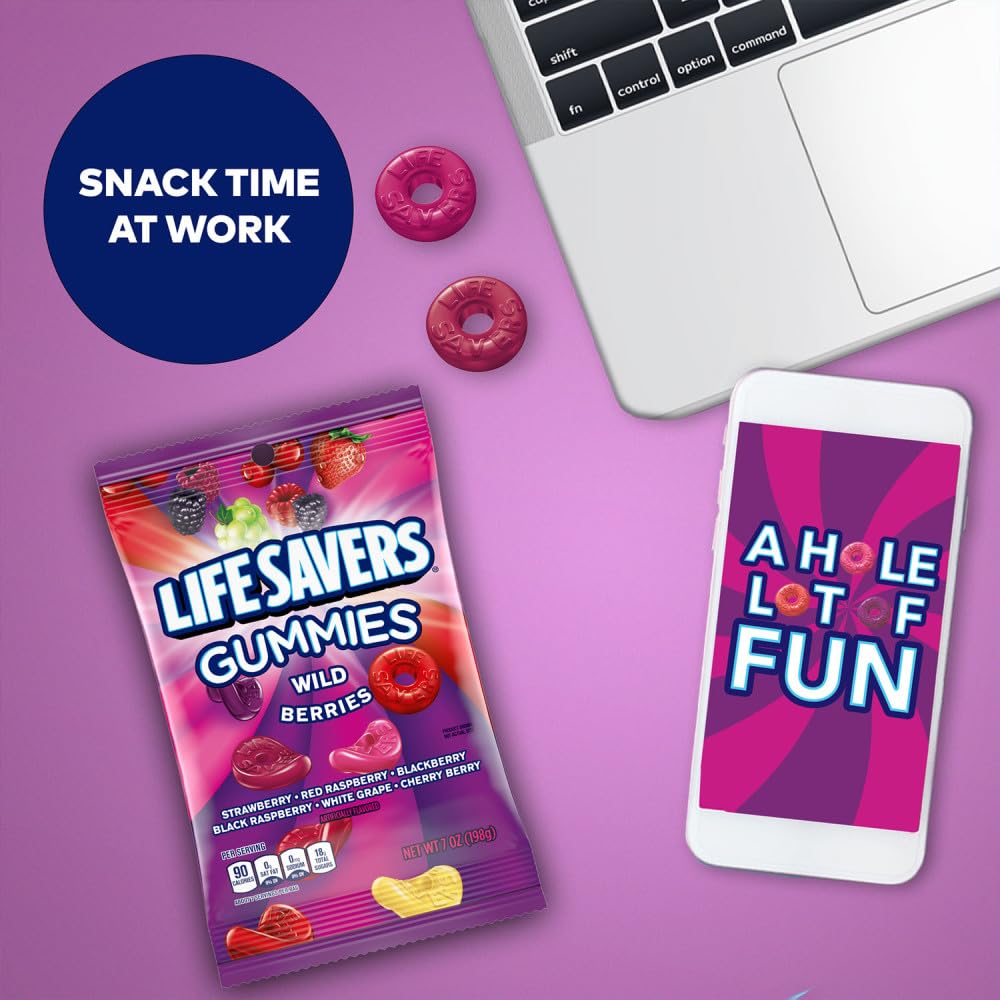 Life Savers Wild Berry Gummies travel-friendly snacks for trips and commutes.