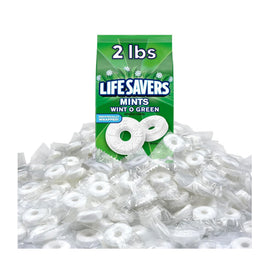 Life Savers Wint O Green mints bottle offers portable fresh breath on the go.
