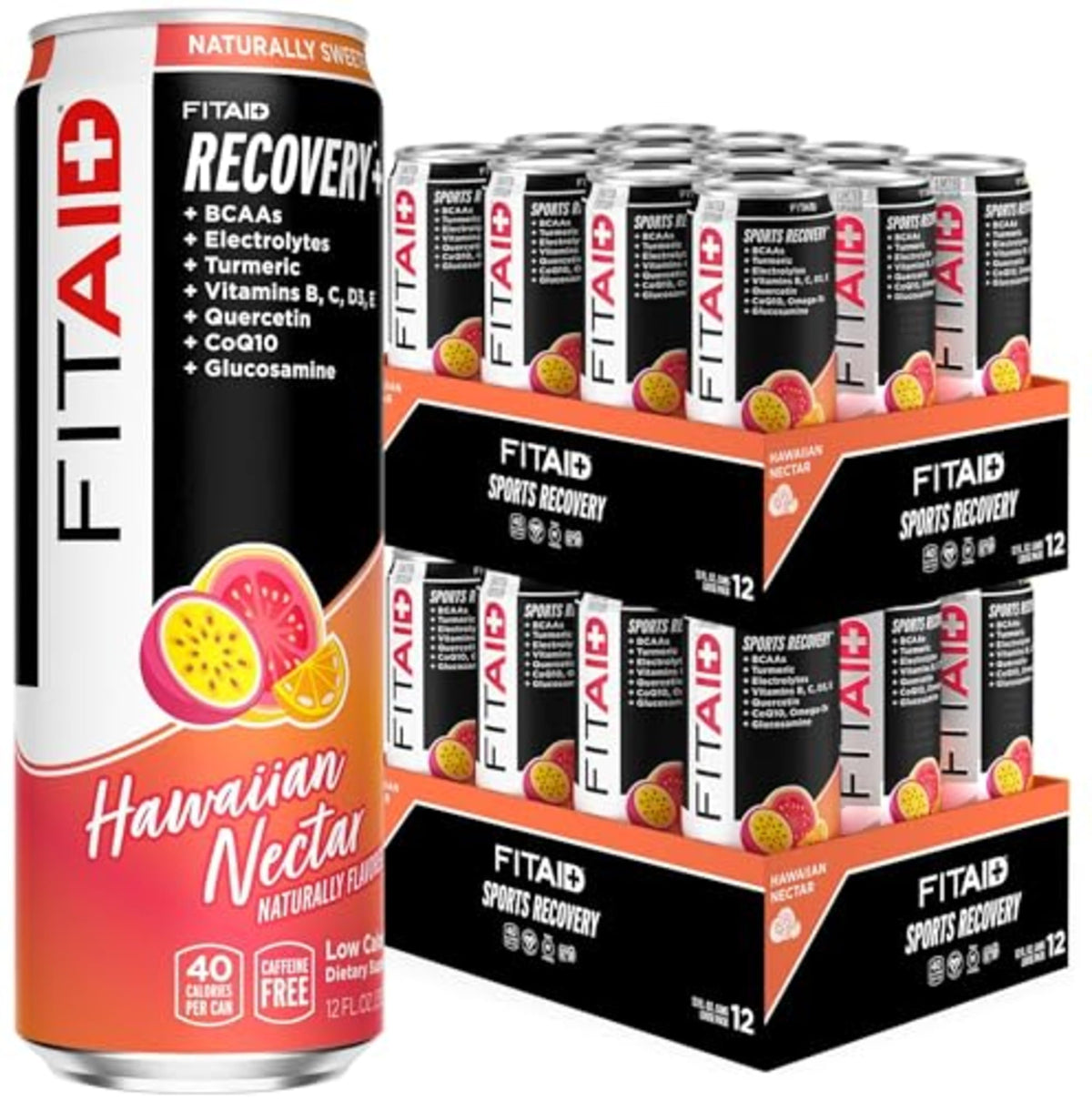 LifeAID FITAID Hawaiian Nectar bottle for post workout recovery and hydration.