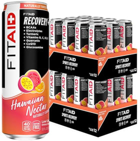 LifeAID FITAID Hawaiian Nectar bottle for post workout recovery and hydration.