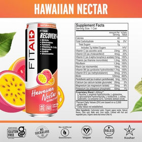LifeAID FITAID Hawaiian Nectar can top view ready to drink after workouts.
