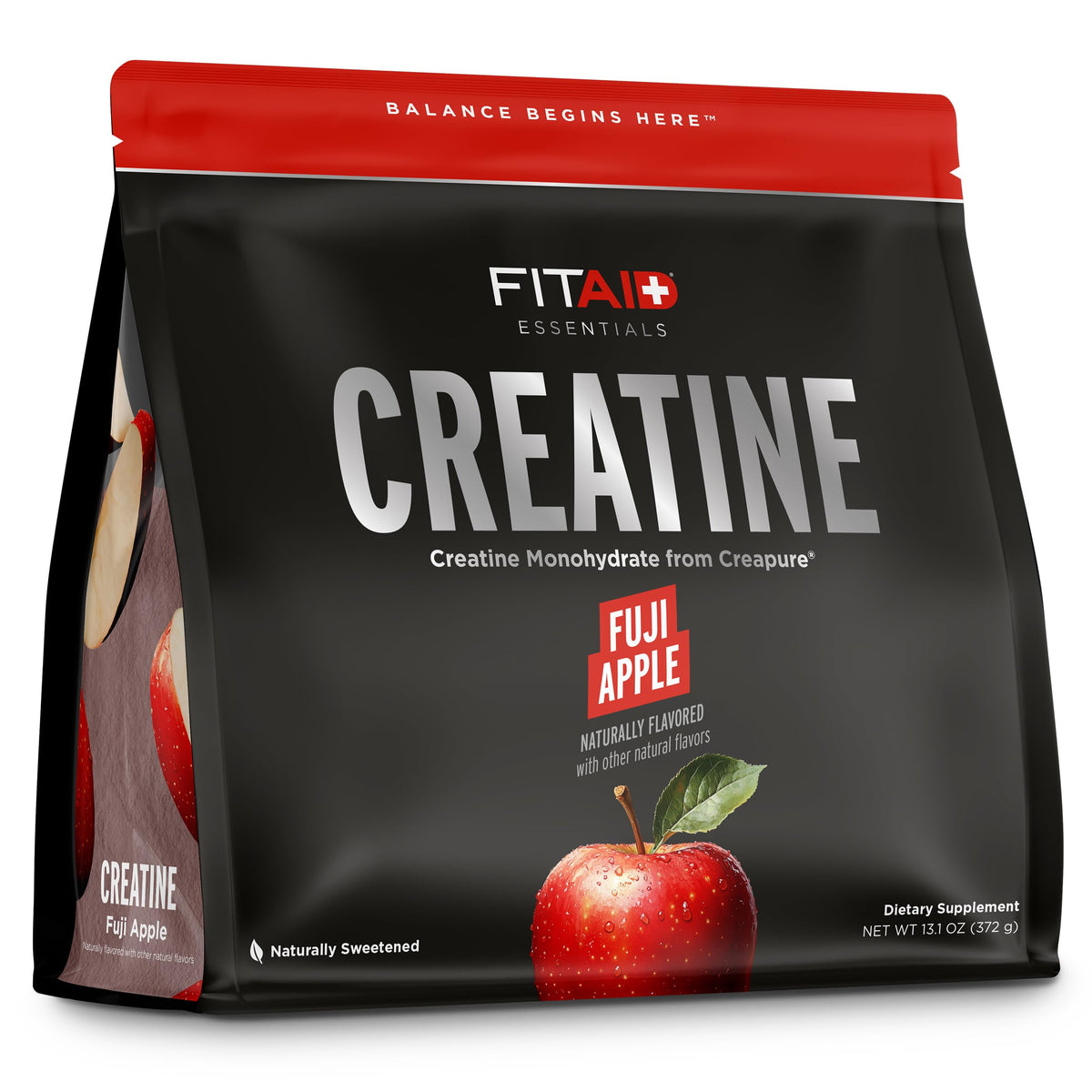 LIFEAID FITAID Creatine bottle shows smooth mixing for workouts.