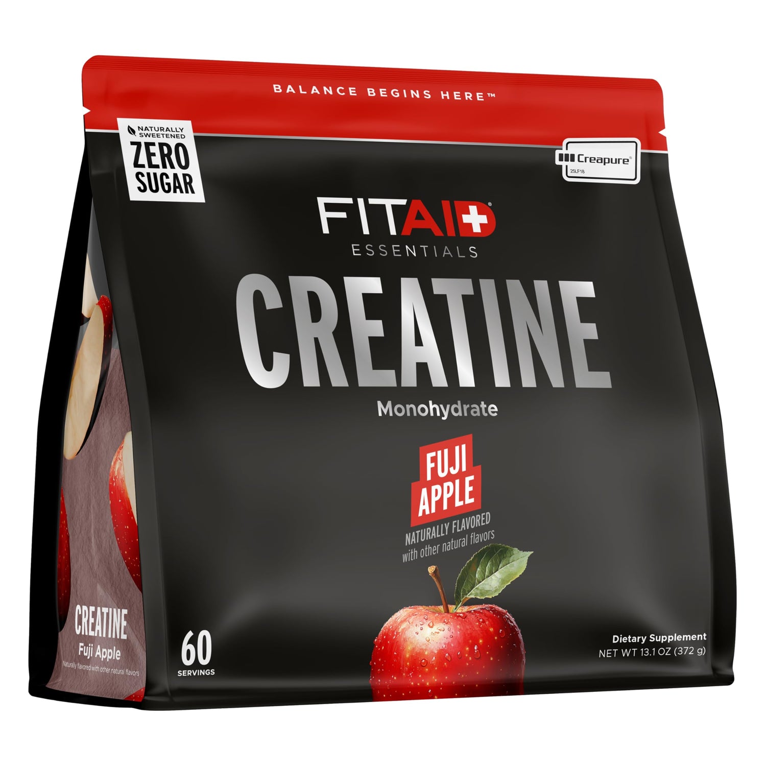 LIFEAID FITAID Creatine bottle shows smooth mixing for workouts.