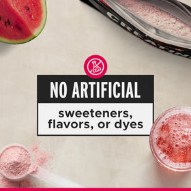 Shaker bottle with FITAID Creatine Watermelon Rush for on-the-go use.