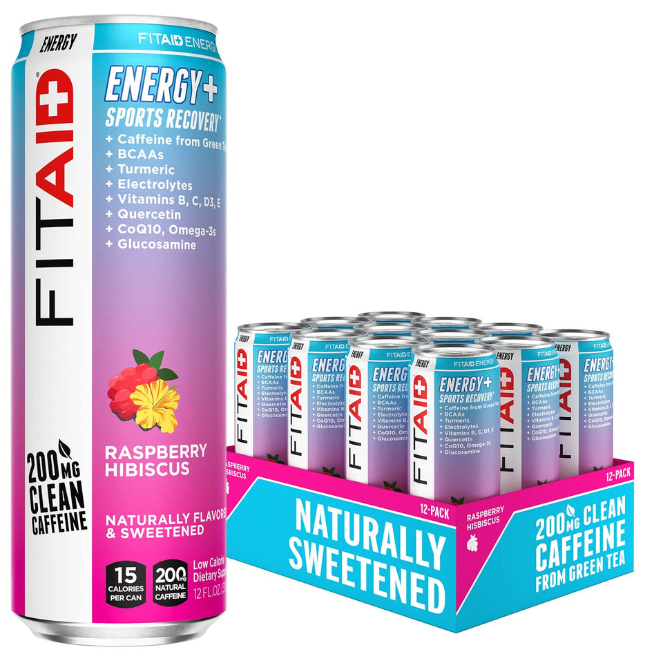LIFEAID FITAID ENERGY bottle front, convenient pre-workout hydration.