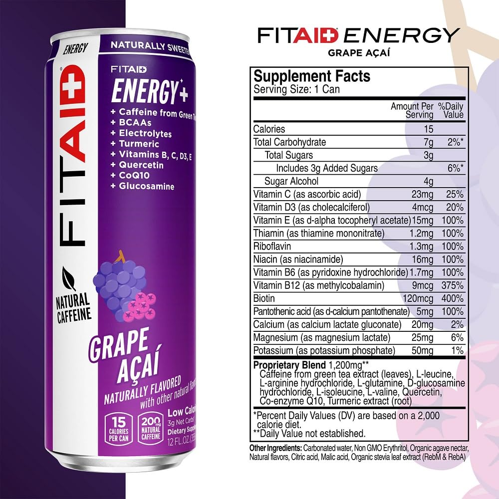 Athlete preps with LIFEAID FITAID Energy Grape Acai before training.