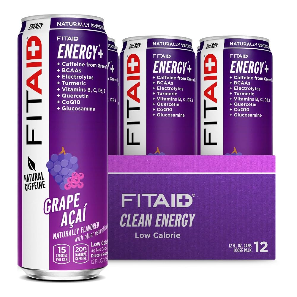 LIFEAID FITAID Energy Grape Acai bottle for a powerful workout boost.