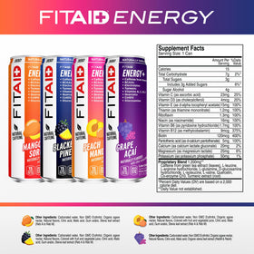LIFEAID FITAID Energy raspberry hibiscus can for post-workout flavor and energy.