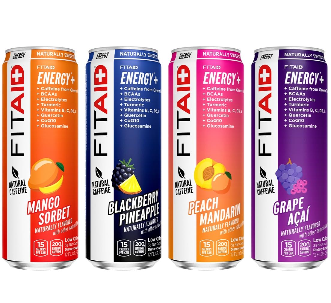 LIFEAID FITAID Energy variety pack front view for pre- or post-workout refresh.