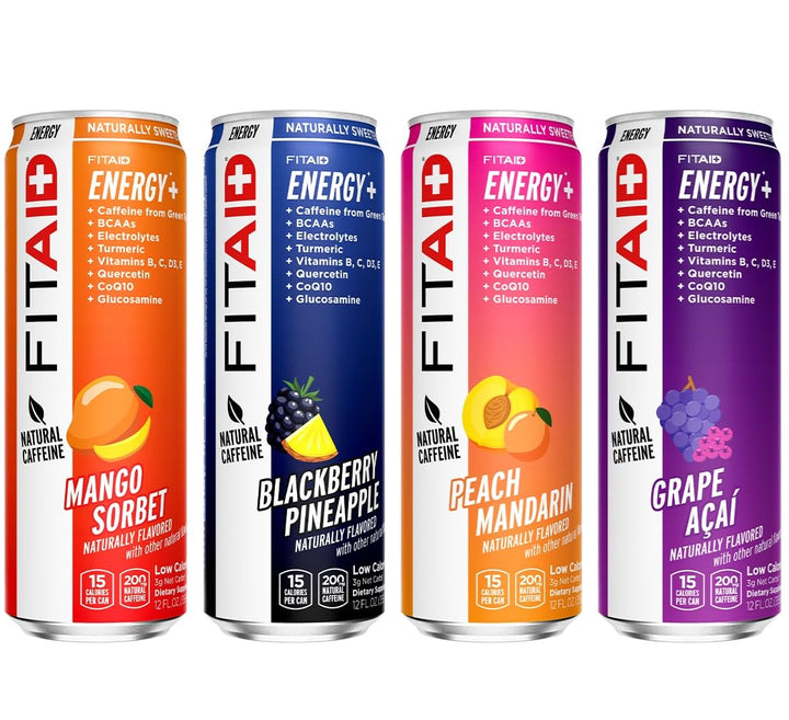 LIFEAID FITAID Energy variety pack front view for pre- or post-workout refresh.
