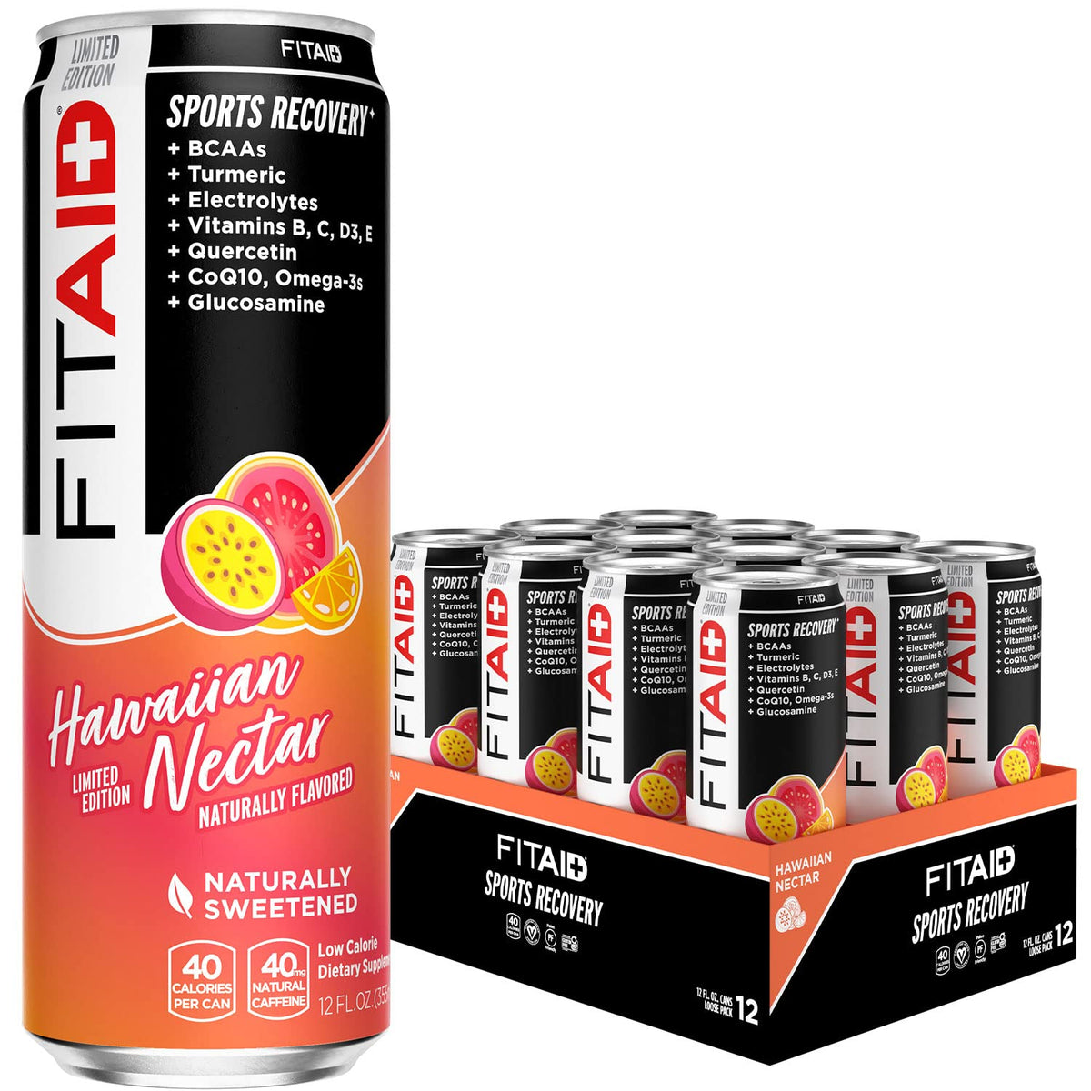 LIFEAID FITAID Hawaiian Nectar can close-up for post-workout refreshment with electrolytes