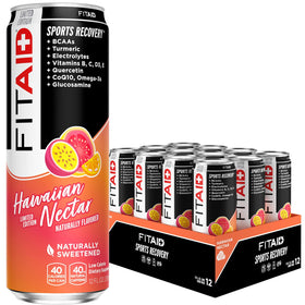 LIFEAID FITAID Hawaiian Nectar can close-up for post-workout refreshment with electrolytes