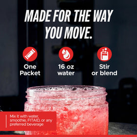 LIFEAID FITAID Hydrate zero-sugar mix ready.