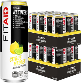 LIFEAID FITAID Recovery Blend can front for quick post-workout refreshment.
