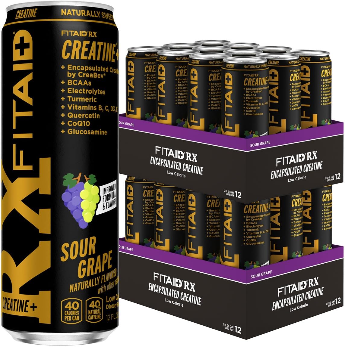 LIFEAID FITAID RX can with sour grape flavor for post-exercise refreshment