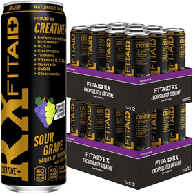 LIFEAID FITAID RX can with sour grape flavor for post-exercise refreshment