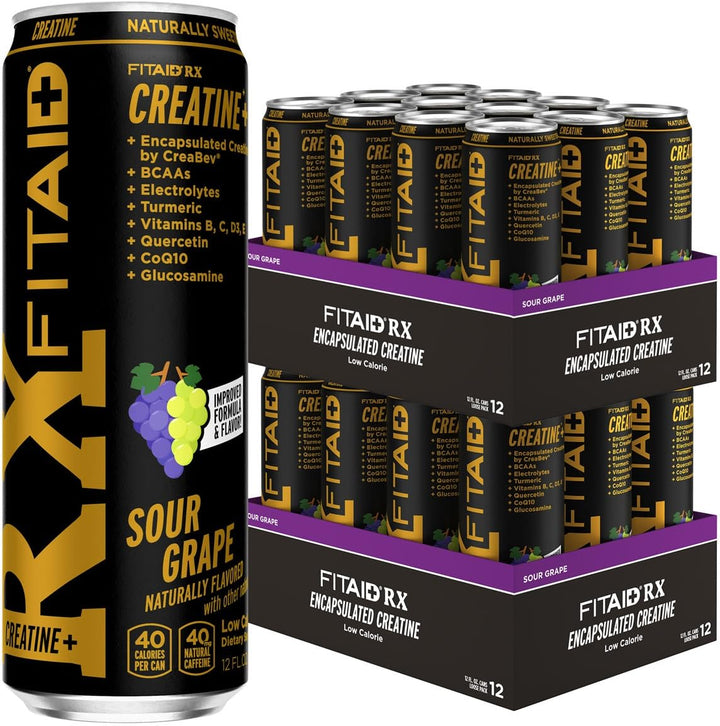 LIFEAID FITAID RX can with sour grape flavor for post-exercise refreshment