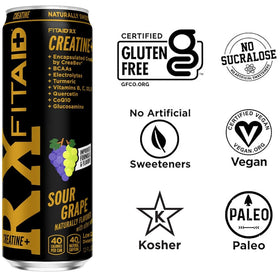 LIFEAID FITAID RX label close-up showing creatine and BCAAs