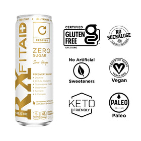 LIFEAID FITAID RX Zero can back view with keto-friendly nutrition information