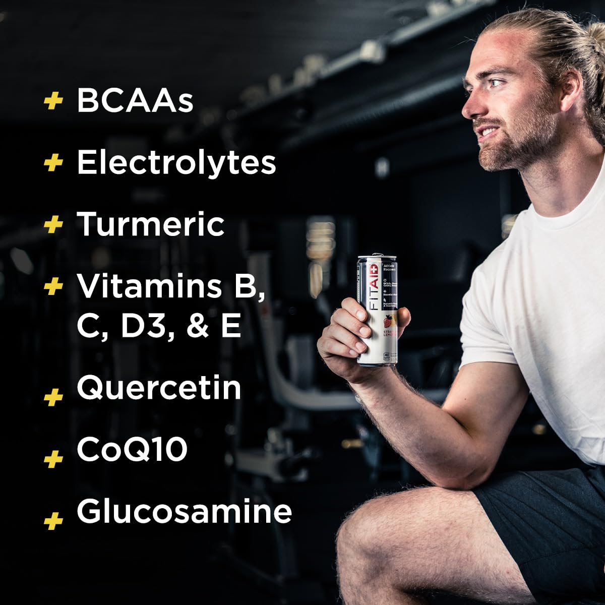 LifeAID FITAID Strawberry Lemonade 12-pack display for regular training recovery