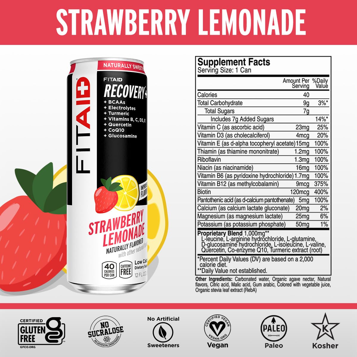 LifeAID FITAID Strawberry Lemonade being poured after training for hydration