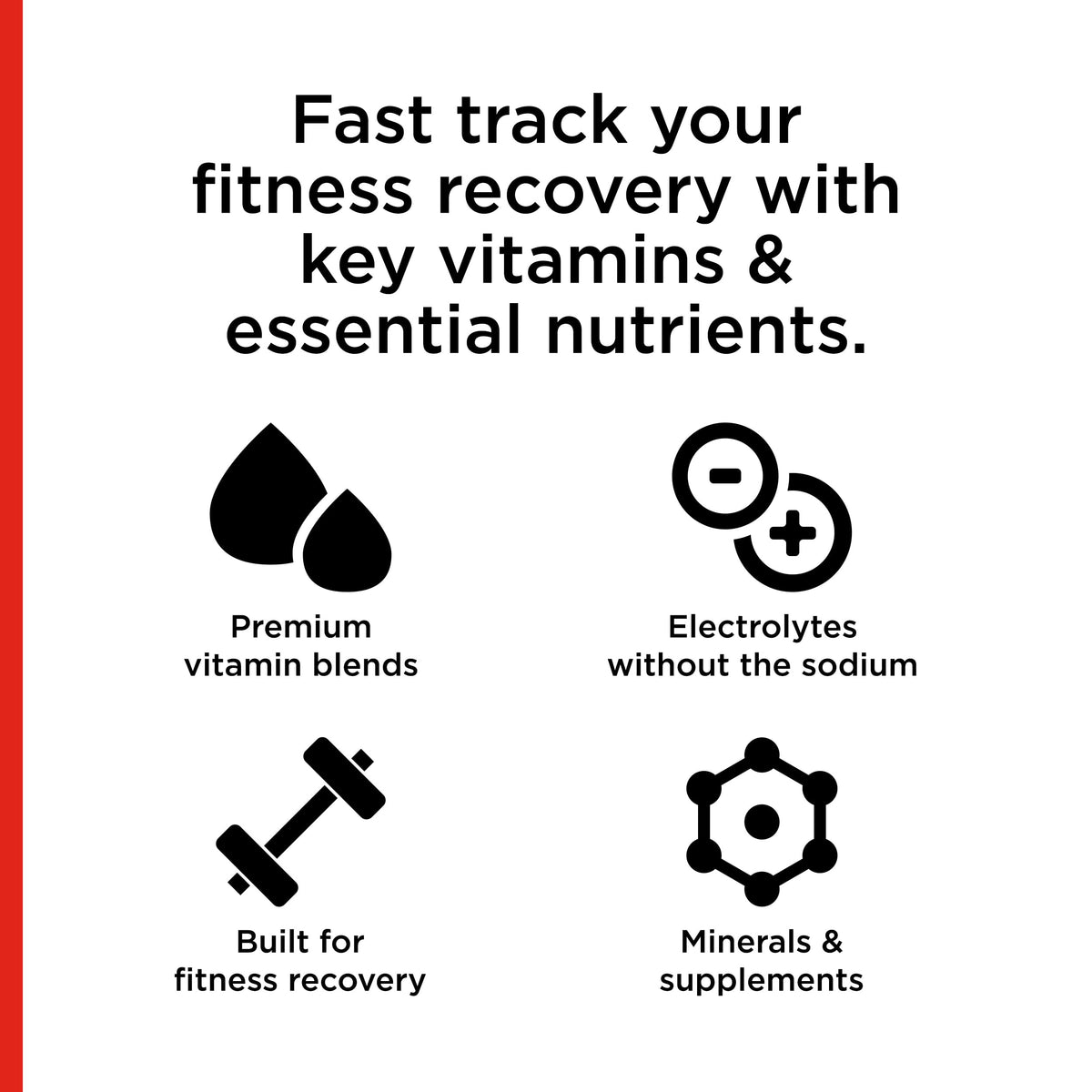 Close-up of FITAID Zero label highlights zero sugar and vegan ingredients.