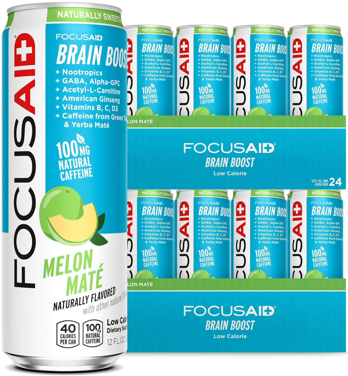 LIFEAID FOCUSAID energy can front view for steady, clean caffeine and focus.