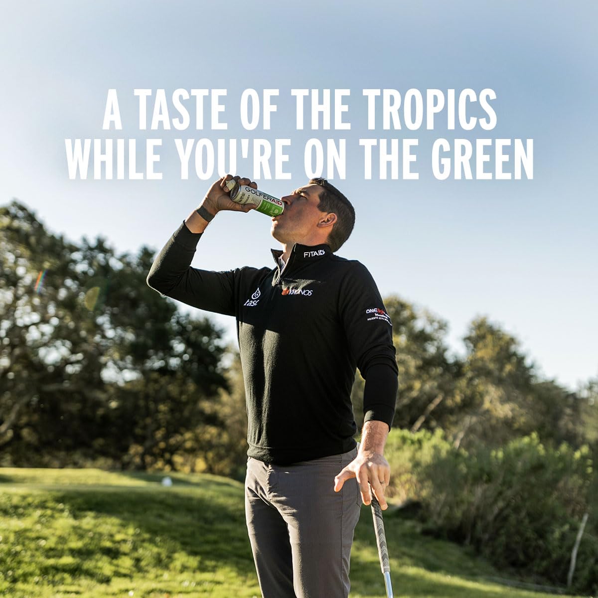 LIFEAID GOLFERAID electrolytes reminding hydration balance for sustained play.