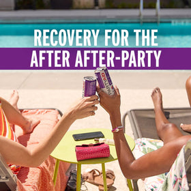 LIFEAID PartyAid Rehab Blend ingredients closeup emphasizes electrolytes and milk thistle for daily recovery.