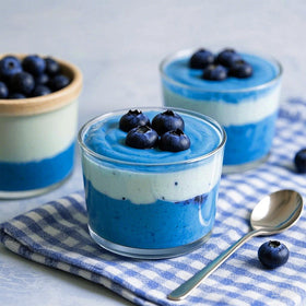 Lifebooil Blue Spirulina Powder enhances desserts with a natural tint