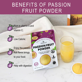 Lifebooil Passion Fruit Powder serving scoop for quick recipe boosts